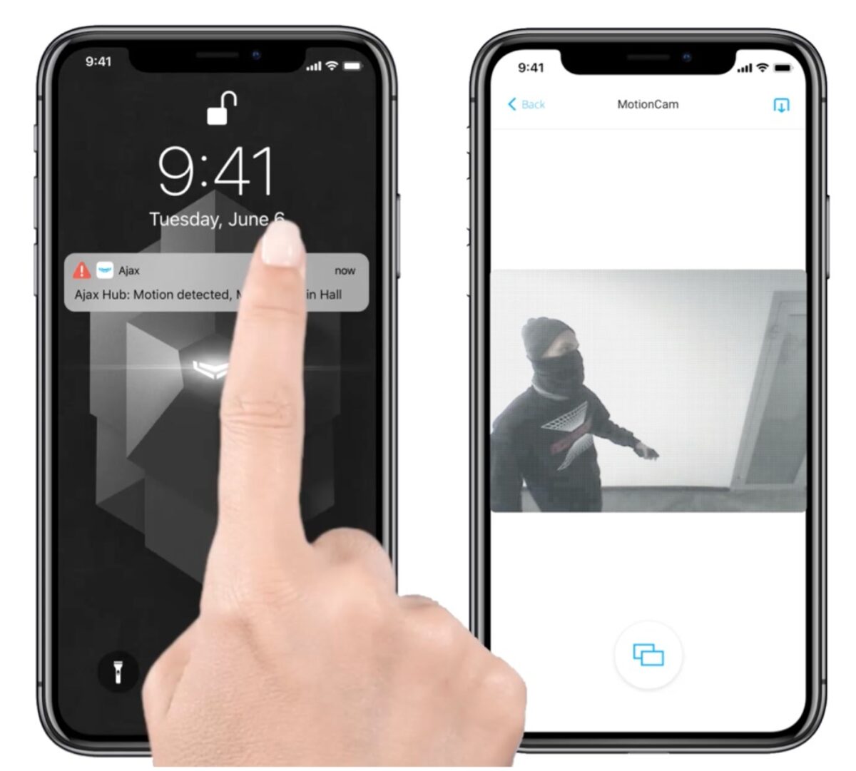 ajax hub 2 sequence video concept securite